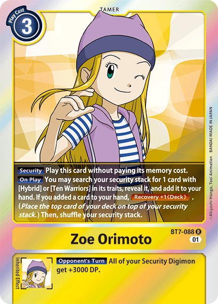 Zoe Orimoto - BT7-088 - Rare available at 401 Games Canada