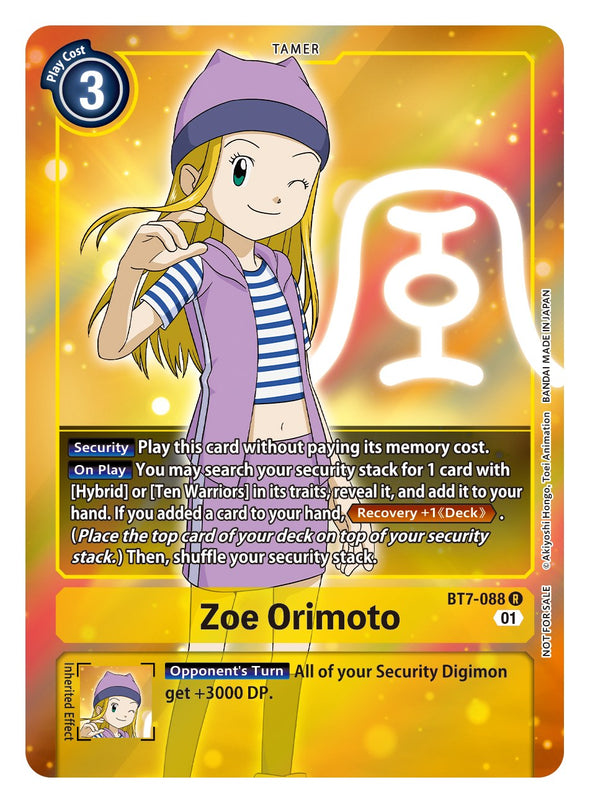 Zoe Orimoto (Box Topper) - BT7-088 - Rare available at 401 Games Canada