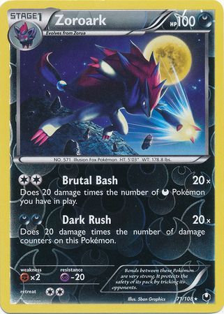 Zoroark - 71/108 - Rare - Reverse Holo available at 401 Games Canada