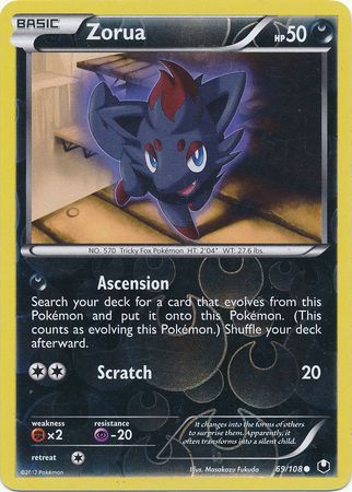 Zorua - 69/108 - Common - Reverse Holo available at 401 Games Canada