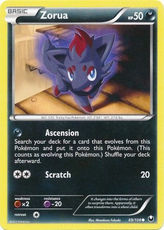 Zorua - 69/108 - Common available at 401 Games Canada