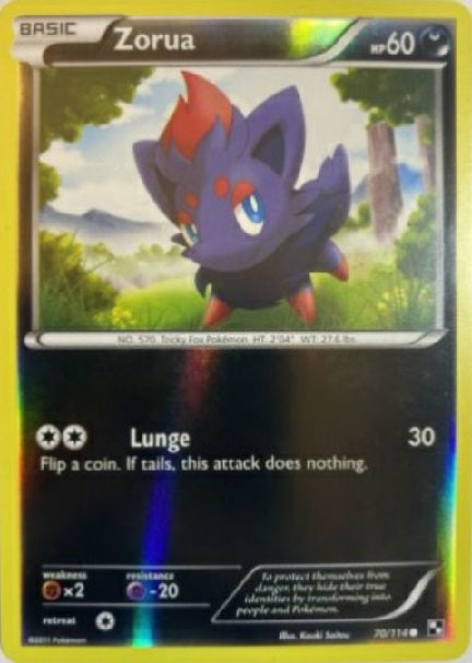 Zorua - 70/114 - Common - Reverse Holo available at 401 Games Canada