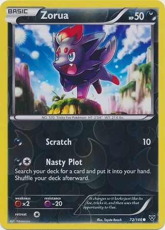 Zorua - 72/146 - Common - Reverse Holo available at 401 Games Canada