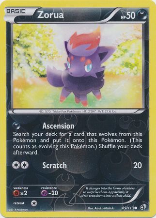 Zorua - 89/113 - Common - Reverse Holo available at 401 Games Canada