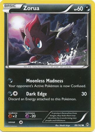 Zorua - 89/162 - Common available at 401 Games Canada