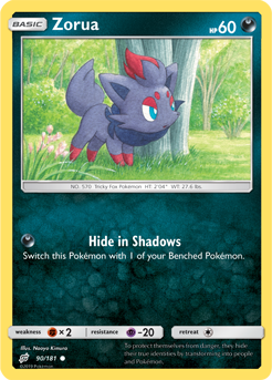 Zorua - 90/181 - Common available at 401 Games Canada