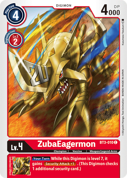 ZubaEagermon - BT3-010 - Common available at 401 Games Canada