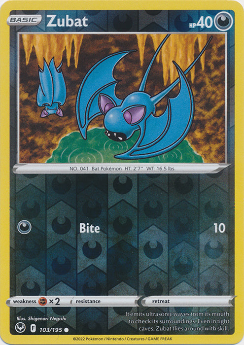 Zubat - 103/195 - Common - Reverse Holo available at 401 Games Canada