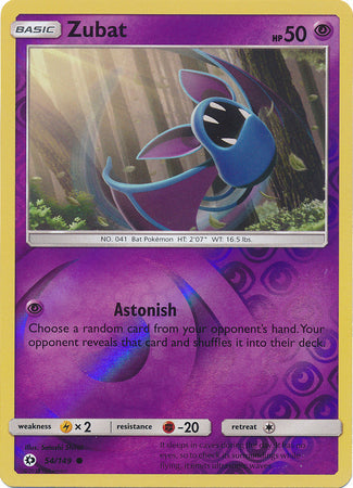 Zubat - 54/149 - Common - Reverse Holo available at 401 Games Canada