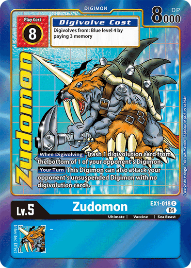 Zudomon (Alternate Art) - EX1-018 - Common available at 401 Games Canada