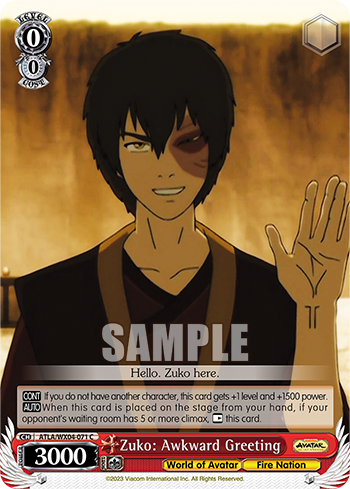 Zuko: Awkward Greeting - ATLA/WX04-E071 - Common available at 401 Games Canada