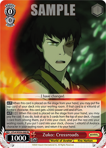 Zuko: Crossroads - ATLA/WX04-E048 - Double Rare available at 401 Games Canada