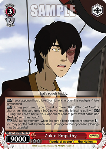 Zuko: Empathy - ATLA/WX04-EP01 - Promo available at 401 Games Canada