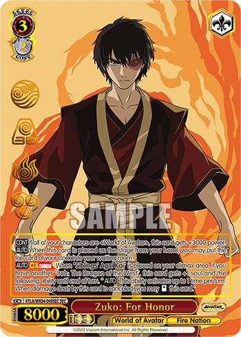 Zuko: For Honor - ATLA/WX04-E049SEC - Secret Rare available at 401 Games Canada