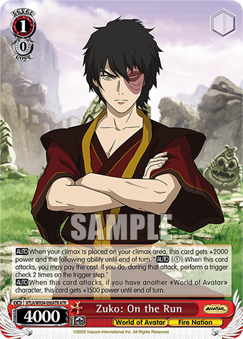 Zuko: On the Run - ATLA/WX04-E056ATR - Avatar Rare available at 401 Games Canada