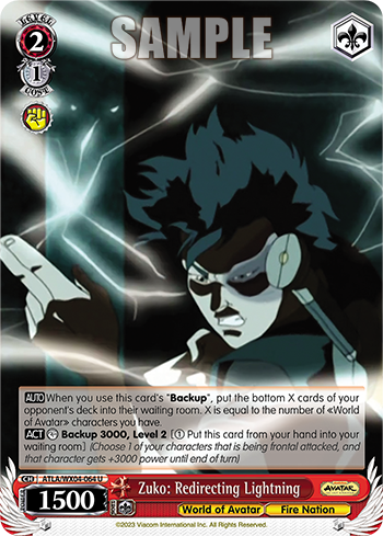 Zuko: Redirecting Lightning - ATLA/WX04-E064 - Uncommon available at 401 Games Canada