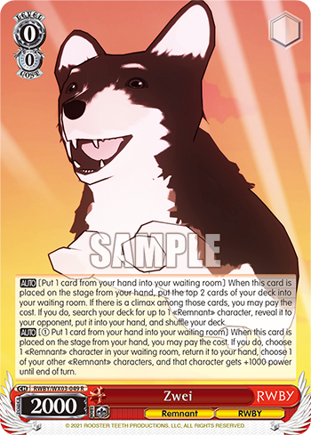 Zwei - RWBY/WX03-049 - Rare available at 401 Games Canada