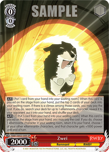 Zwei - RWBY/WX03-E049S - Super Rare available at 401 Games Canada