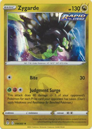 Zygarde - 118/203 - Holo Rare available at 401 Games Canada