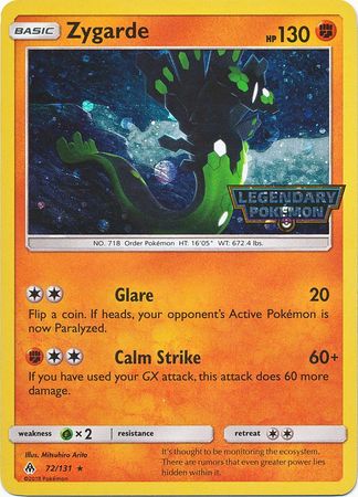 Zygarde - 72/131 - Alternate Holo - Promo (Legendary Pokemon) available at 401 Games Canada