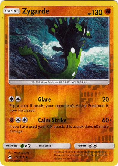 Zygarde - 72/131 - Rare - Reverse Holo available at 401 Games Canada