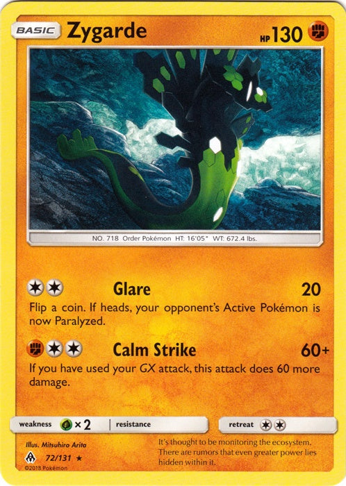 Zygarde - 72/131 - Rare available at 401 Games Canada