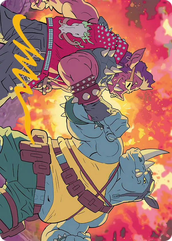 Bebop & Rocksteady // Bebop & Rocksteady (ATMT) - Gold Stamped Art Card
