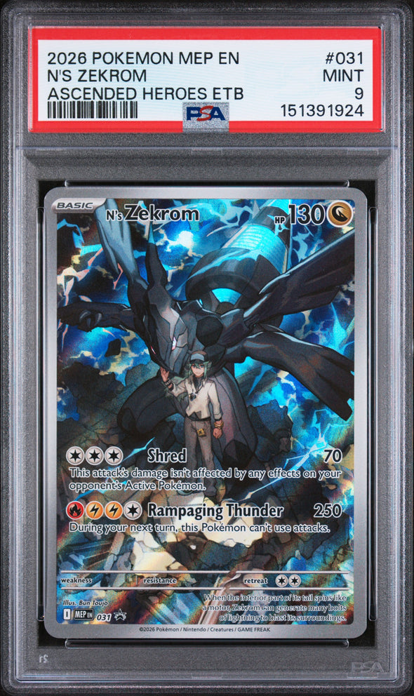 N'S ZEKROM (031) - POKEMON MEP EN-ME BLACK STAR PROMO - ASCENDED HEROES ETB - MINT 9