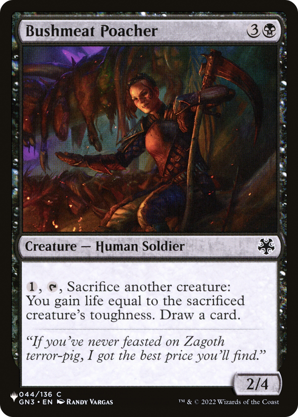 Bushmeat Poacher - GN3 Reprint (PLST)