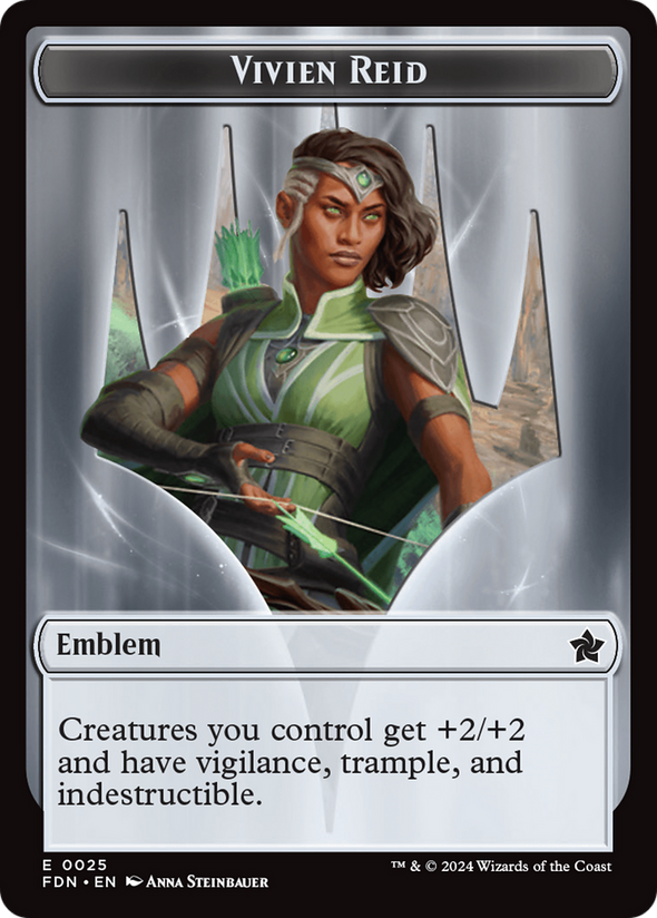 Vivien Reid Emblem // Elf Warrior Token (TFDN)