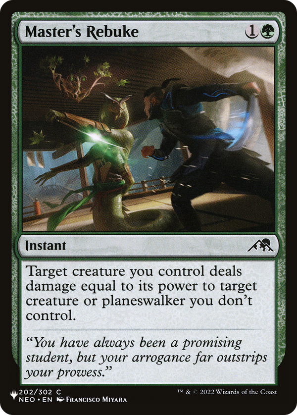 Master's Rebuke - NEO Reprint (PLST)