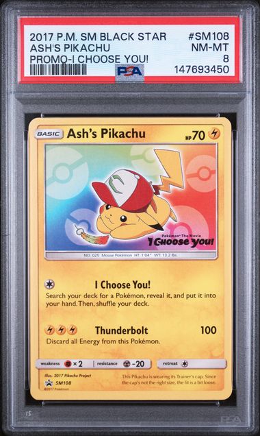 Ash's Pikachu (SM108) - Pokemon the Movie I Choose You! - Promo - NM-MT 8