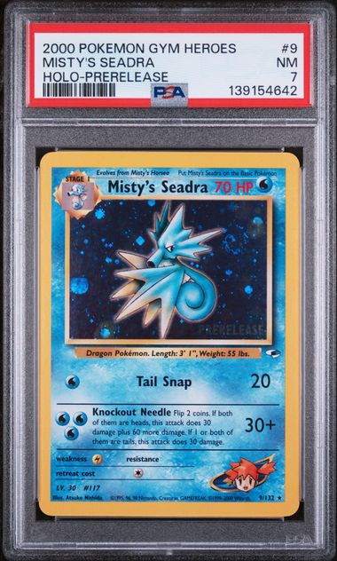 MISTY'S SEADRA (9) - POKEMON GYM HEROES - HOLO-PRERELEASE - NM 7