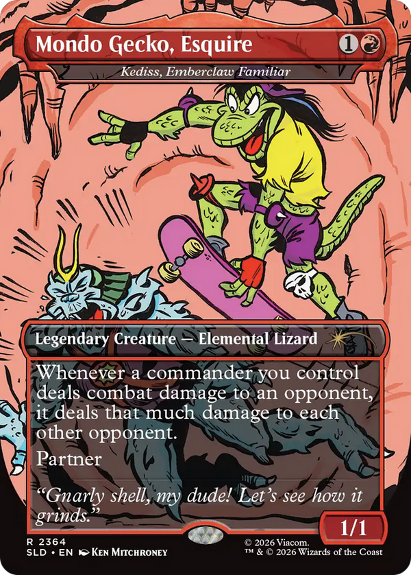 Mondo Gecko, Esquire // Kediss, Emberclaw Familiar - TMNT: The Mighty Mutanimals (SLD)