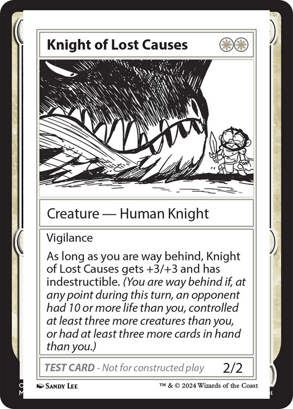 Knight of Lost Causes - Test Card (MB2)