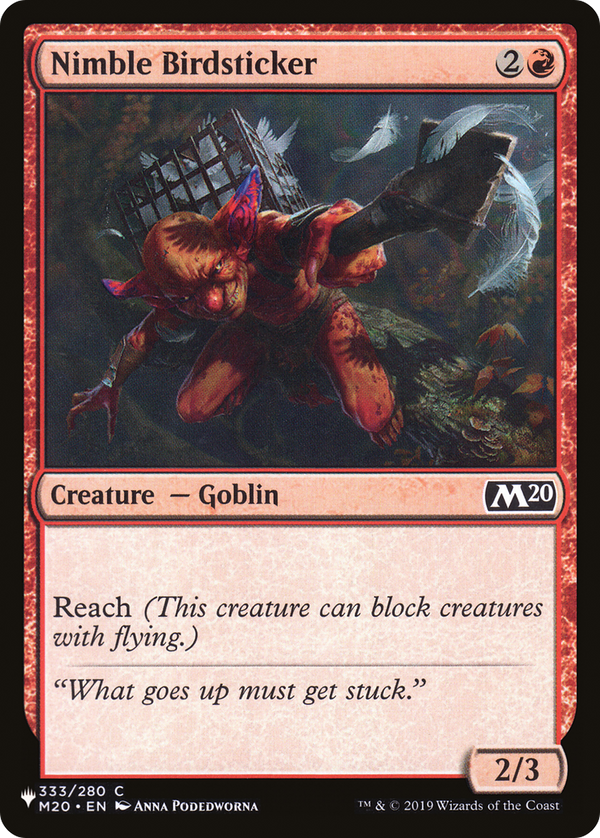 Nimble Birdsticker - M20 Reprint (PLST)