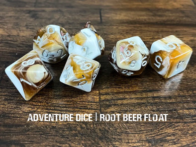 Adventure Dice - 7 Piece Set - Root Beer Float