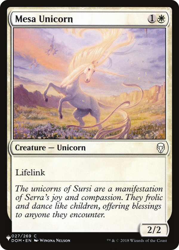 Mesa Unicorn - DOM Reprint (PLST)
