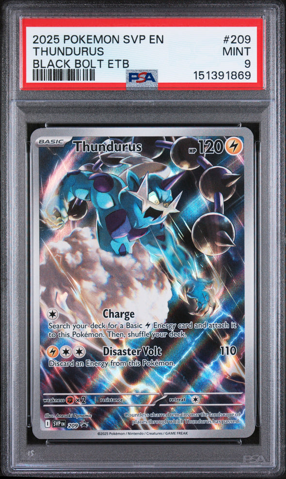 THUNDURUS (209) - POKEMON SVP EN-SV BLACK STAR PROMO - BLACK BOLT ETB - MINT 9