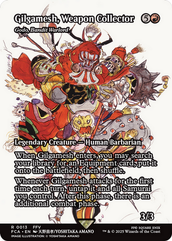 Gilgamesh, Weapon Collector // Godo, Bandit Warlord - Borderless (FCA)
