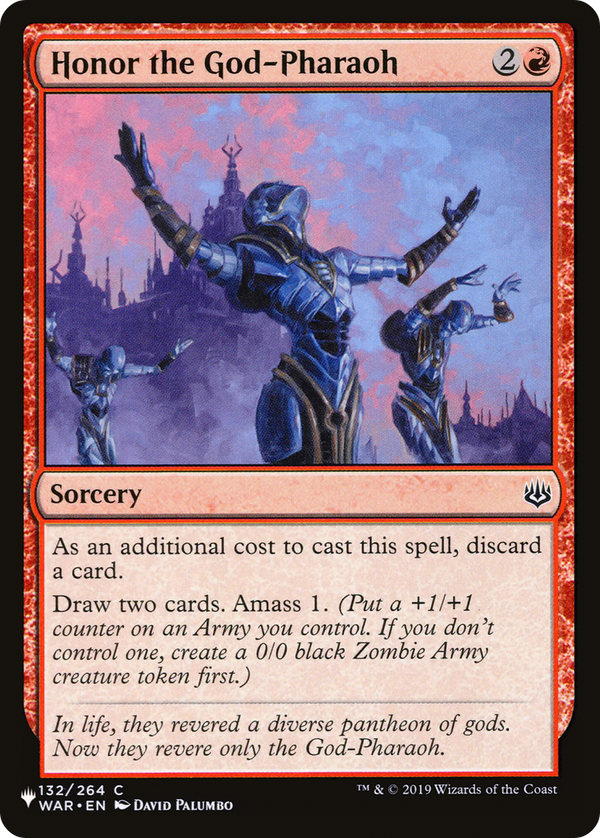 Honor the God-Pharaoh - WAR Reprint (PLST)