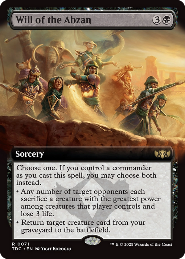 Will of the Abzan - Extended Art (TDC)