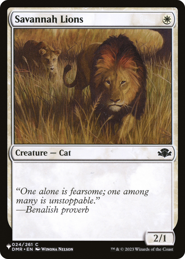 Savannah Lions - DMR Reprint (PLST)