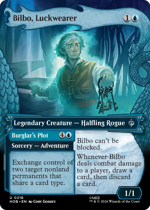 Bilbo, Luckwearer // Burglar's Plot - Dragon Hoard Frame (HOB)