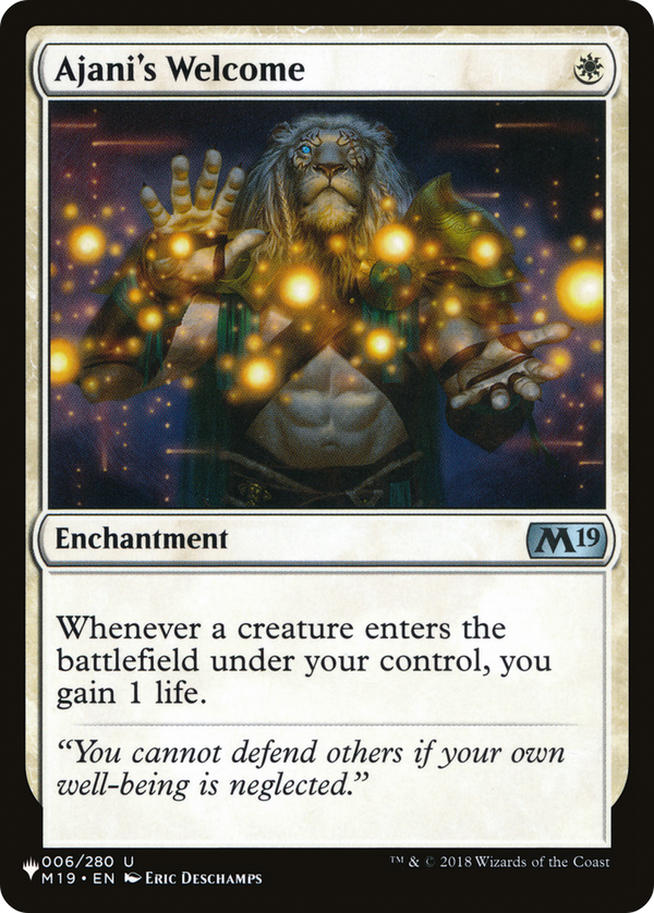Ajani's Welcome - M19 Reprint (PLST)