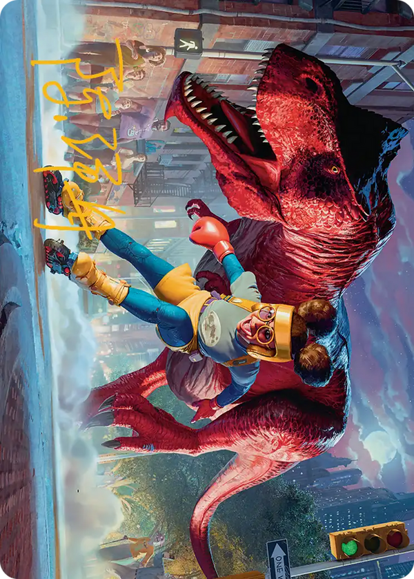 Moon Girl and Devil Dinosaur (AMSH) - Gold Stamped Art Card