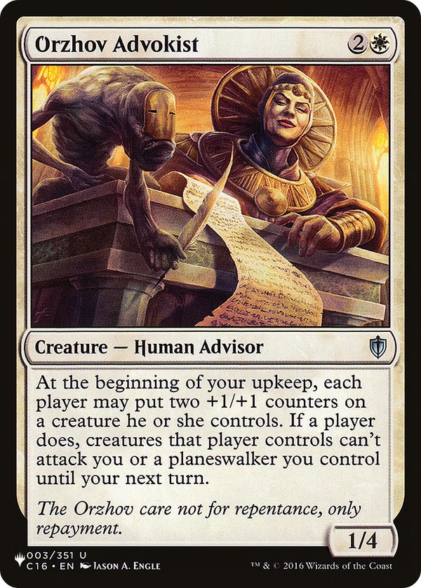 Orzhov Advokist - C16 Reprint (PLST)