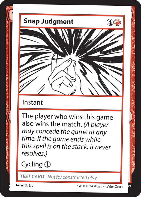 Snap Judgment - Test Card (MB2)