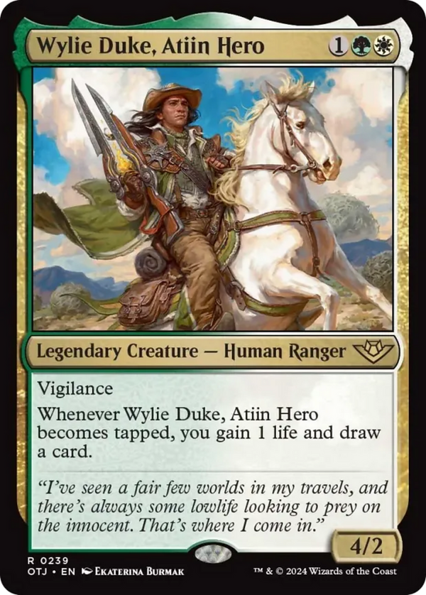 Wylie Duke, Atiin Hero (OTJ)