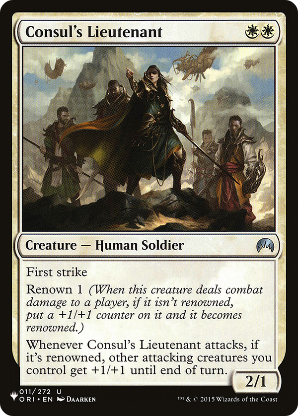 Consul's Lieutenant - ORI Reprint (PLST)